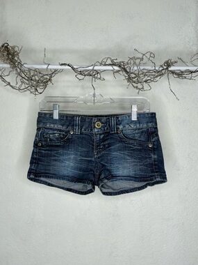 GUESS Dark Blue Women's Denim low rise Shorts